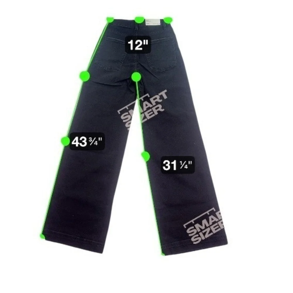 Warp + Weft NCE Nice Cote Wide Leg Black Jeans Size 24 NWT - Picture 4 of 16